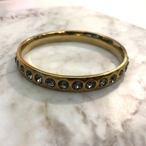Gold + Stone Bangle
